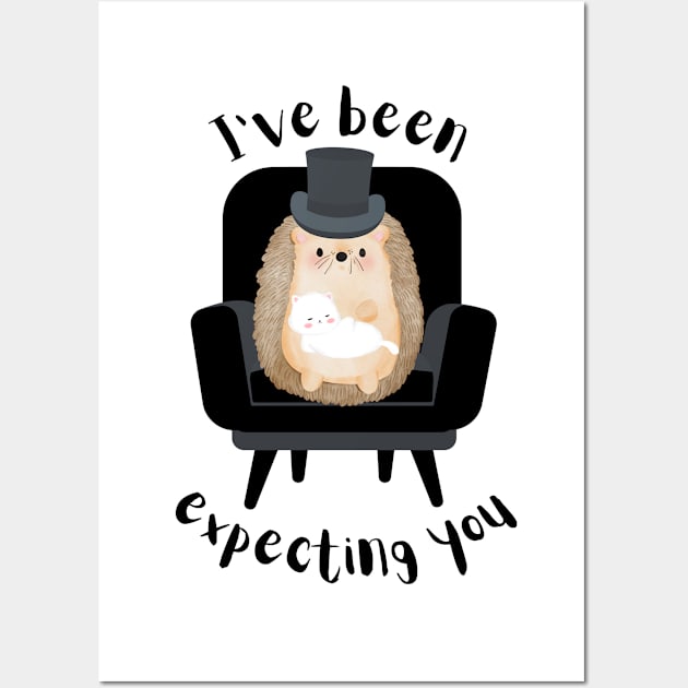 Funny villain hedgehog I've been expecting you bond design Wall Art by Katebi Designs